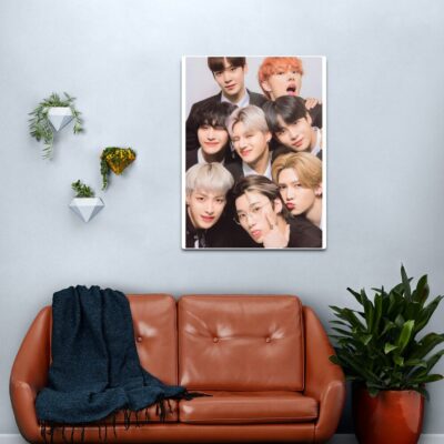 Ateez Group Poster Canvas Print Official Ateez Merch