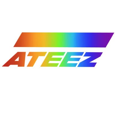 Ateez Rainbow Logo Tote Bag Official Ateez Merch