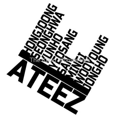 Ateez Member Names Design Tote Bag Official Ateez Merch