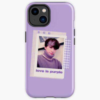 San Ateez Love Is Purple Iphone Phone Case  Iphone Tough Case Iphone Case Official Ateez Merch