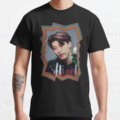 Choi San Ateez San Korean Kpop Retro Color Oil Paint Design T-Shirt Official Ateez Merch