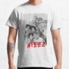 Ateez Kpop Group Members Black And White Kpop Rgb Color Design T-Shirt Official Ateez Merch