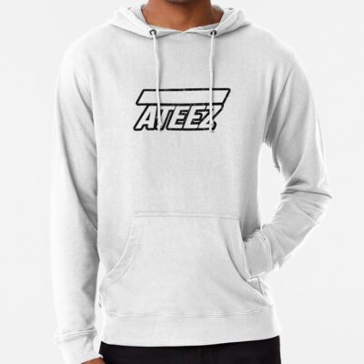 Ateez Logo Distressed Vintage Style Hoodie Official Ateez Merch