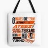 Ateez Font Collage Tote Bag Official Ateez Merch