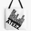 Ateez Member Names Design Tote Bag Official Ateez Merch