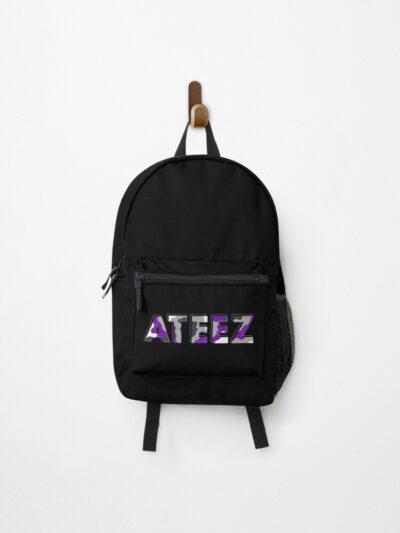 Ateez Purple Grey Camo Camouflage Army Print Backpack Official Ateez Merch