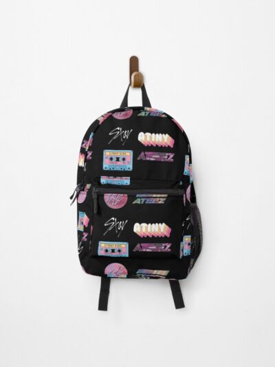 Stray Kids Ateez Staytiny Kpop [Buy Medium Or Larger For Sticker Pack] Backpack Official Ateez Merch