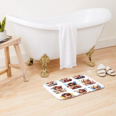 Ateez Meme Mania: K-Pop Delight Sticker Collection Bath Mat Official Ateez Merch