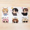 Ateez Meme Mania: K-Pop Delight Sticker Collection Bath Mat Official Ateez Merch