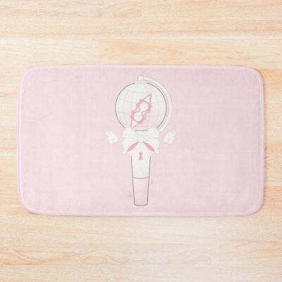 Ateez Lightstick Kpop Pink Kawaii Bath Mat Official Ateez Merch