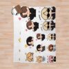 Ateez Meme Mania: K-Pop Delight Sticker Collection Throw Blanket Official Ateez Merch