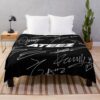 Ateez - Logo + Autographs (Black) Throw Blanket Official Ateez Merch