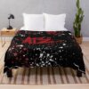  Ateez Break The Wall Grafitty Black Throw Blanket Official Ateez Merch