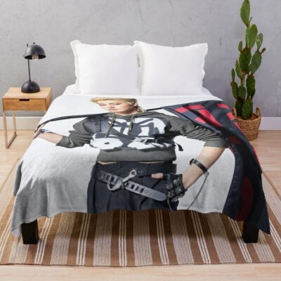 Ateez San Throw Blanket Official Ateez Merch