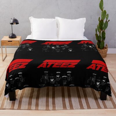 Ateez Throw Blanket Official Ateez Merch