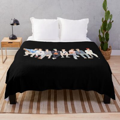 Ateez Wave Throw Blanket Official Ateez Merch