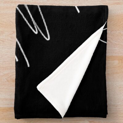 Ateez - Logo + Autographs (Black) Throw Blanket Official Ateez Merch