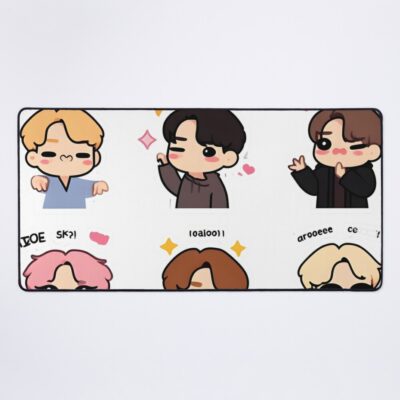 Ateez Meme Mania: K-Pop Delight Sticker Collection Mouse Pad Official Ateez Merch