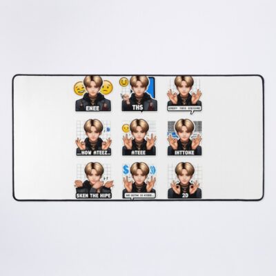 Ateez Meme Mania K-Pop Delight Sticker Collection Mouse Pad Official Ateez Merch