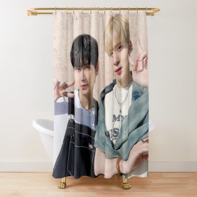 Ateez Yeosang & Yunho Shower Curtain Official Ateez Merch