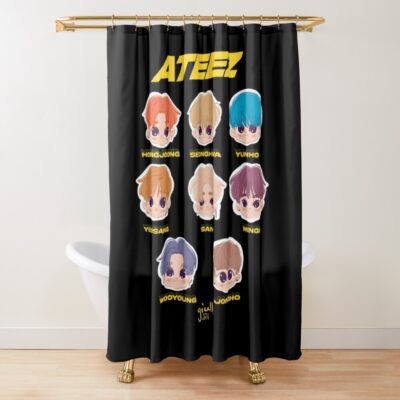 Ateez Shower Curtain Official Ateez Merch