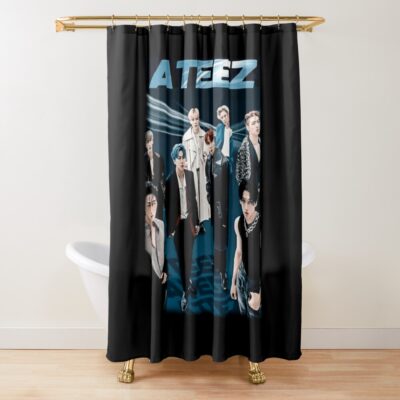 Ateez Kpop Shower Curtain Official Ateez Merch