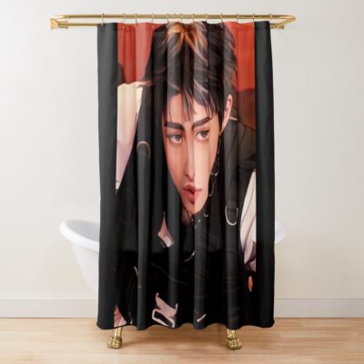 Ateez The World Ep. Fin Will Mingi 1 Shower Curtain Official Ateez Merch