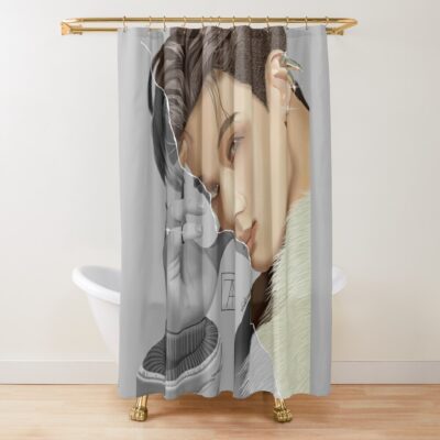 Ateez Wooyoung Shower Curtain Official Ateez Merch