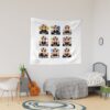 Ateez Meme Mania K-Pop Delight Sticker Collection Tapestry Official Ateez Merch