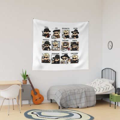 Ateez Meme Mania K-Pop Delight Sticker Collection Tapestry Official Ateez Merch