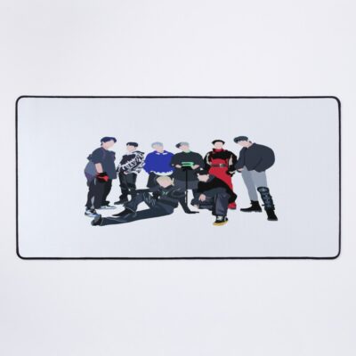 Ateez Guerrilla Digital Illustration Mouse Pad